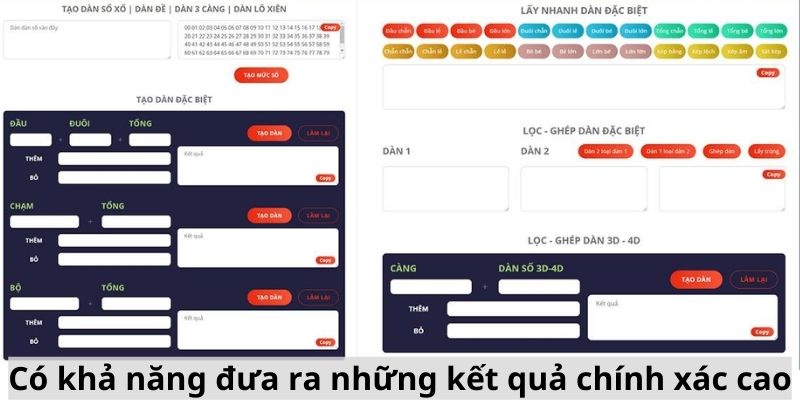 Có khả năng đưa ra những kết quả chính xác cao