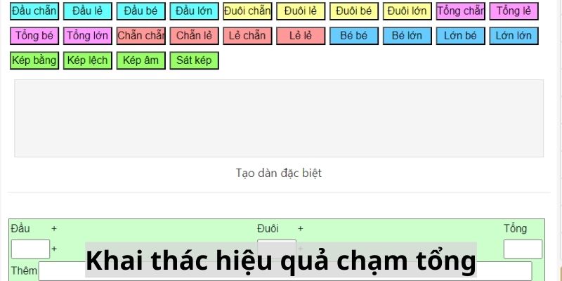 Khai thác hiệu quả chạm tổng