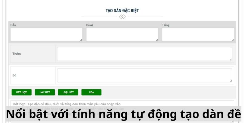 Nổi bật với tính năng tự động tạo dàn đề