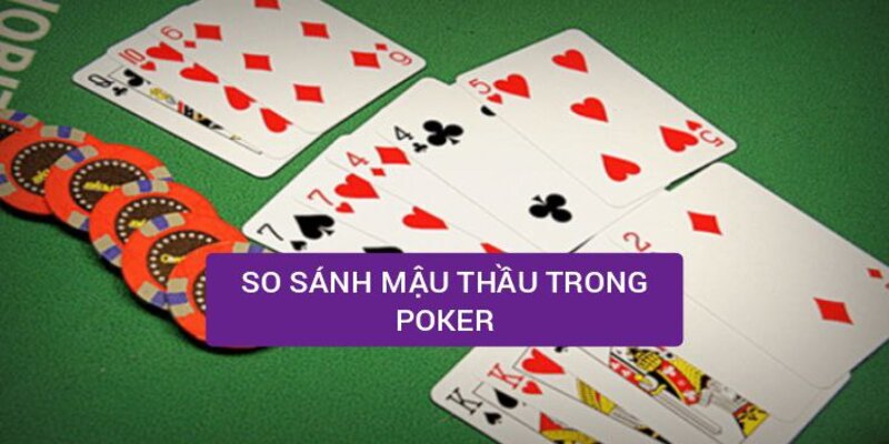 So sánh Mậu Thầu giữa người chơi trong bài Poker